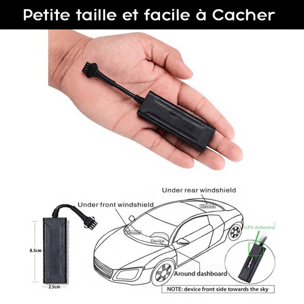 GPS complet pour voiture et moto - suivre en direct et Coupé Moteur à Distance